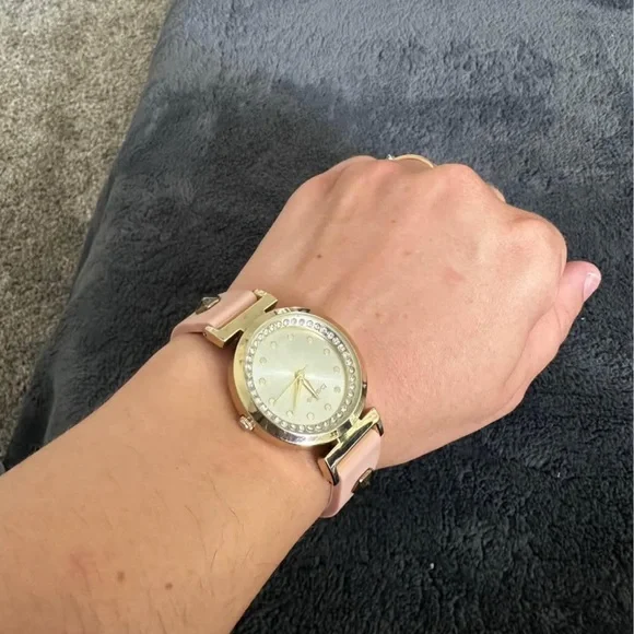 Francesca's Collections Pink and Gold Watch - Picture 4 of 6